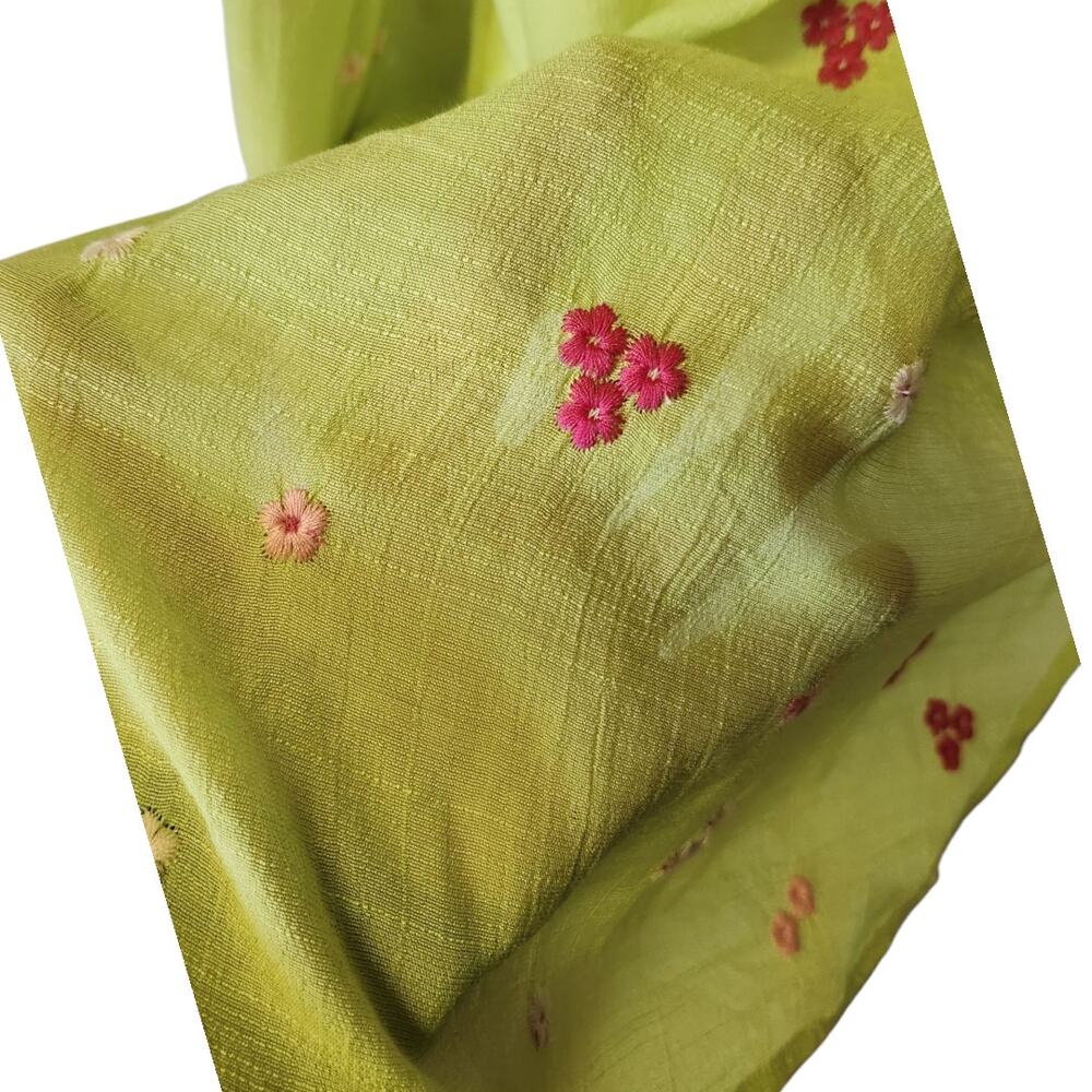 Anthropologie Figueroa & Flower Lime Green Long Sleeve Button Down Shirt Small - Picture 5 of 7
